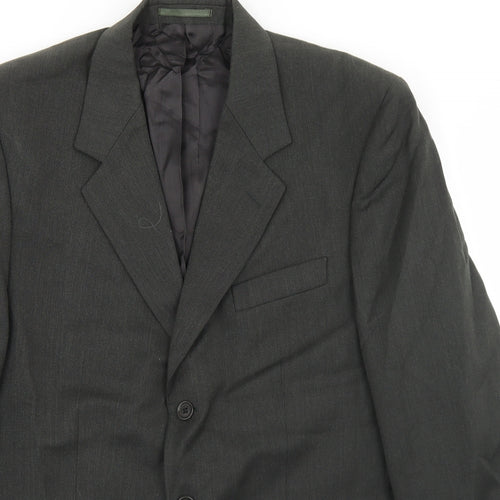 HR Tailoring Mens Grey  Wool Jacket Blazer Size 42