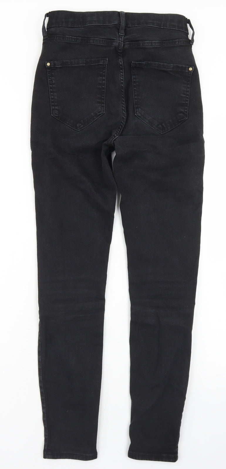 River Island Womens Black  Cotton Skinny Jeans Size 8 L26 in Regular Button