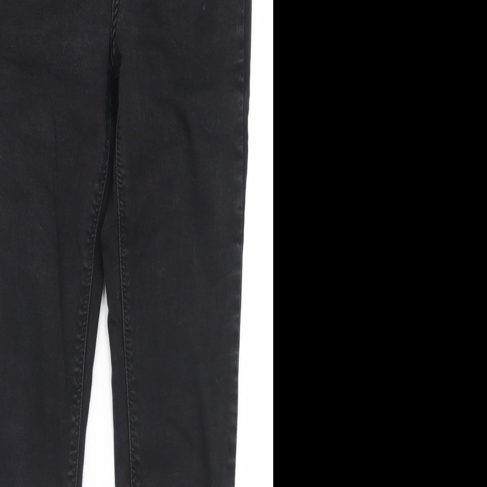 River Island Womens Black  Cotton Skinny Jeans Size 8 L26 in Regular Button