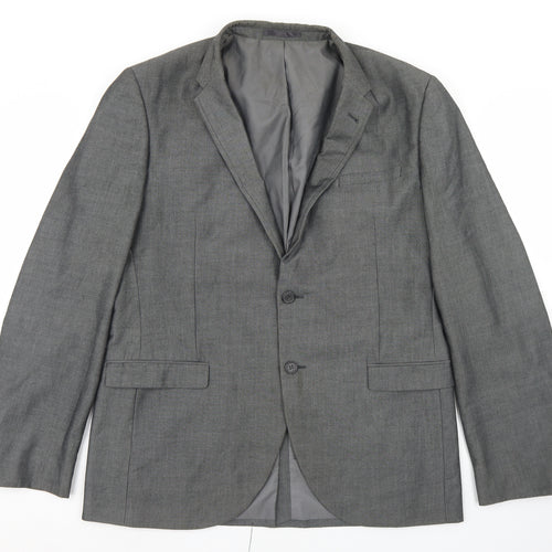 NEXT Mens Grey  Polyester Jacket Blazer Size 42   - Tailored fit