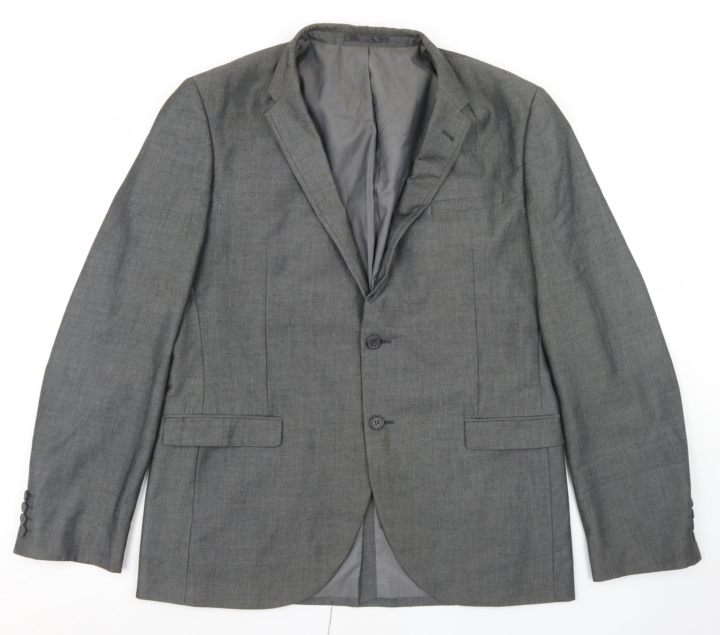 NEXT Mens Grey  Polyester Jacket Blazer Size 42   - Tailored fit