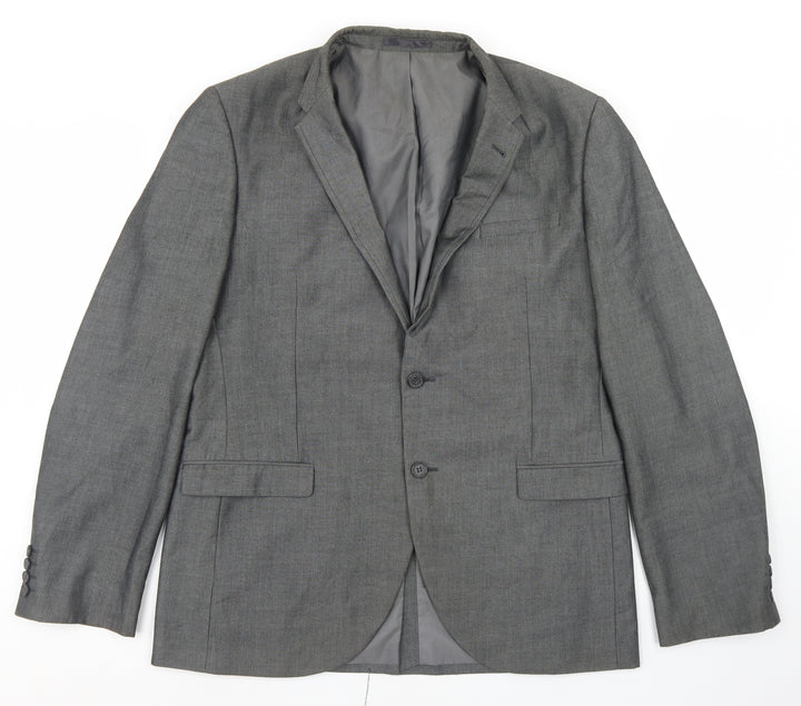 NEXT Mens Grey  Polyester Jacket Blazer Size 42   - Tailored fit