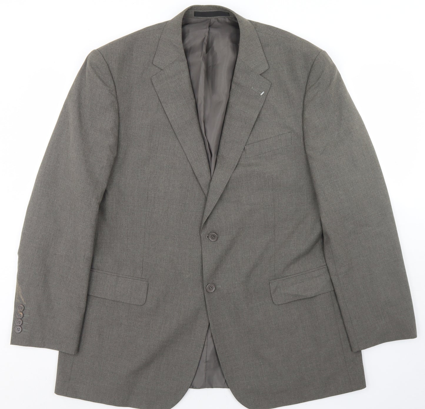 Marks and Spencer Mens Grey  Polyester Jacket Blazer Size 44