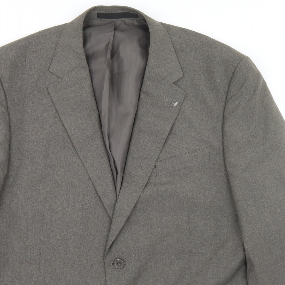 Marks and Spencer Mens Grey  Polyester Jacket Blazer Size 44