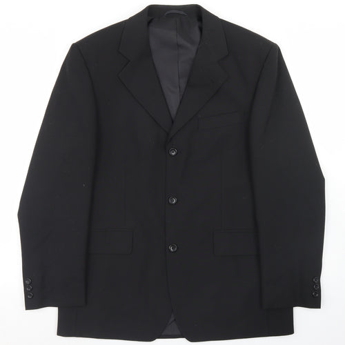 Burton Mens Black  Polyester Jacket Blazer Size 40
