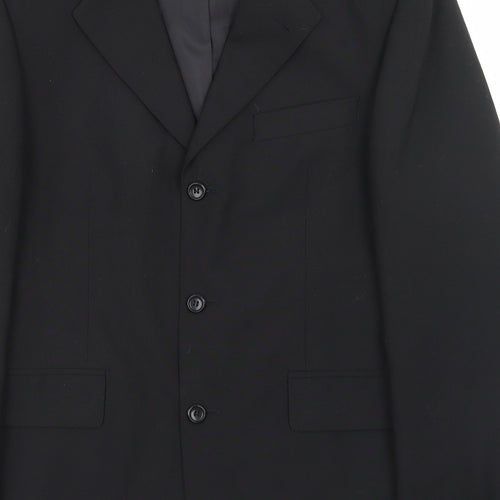 Burton Mens Black  Polyester Jacket Blazer Size 40