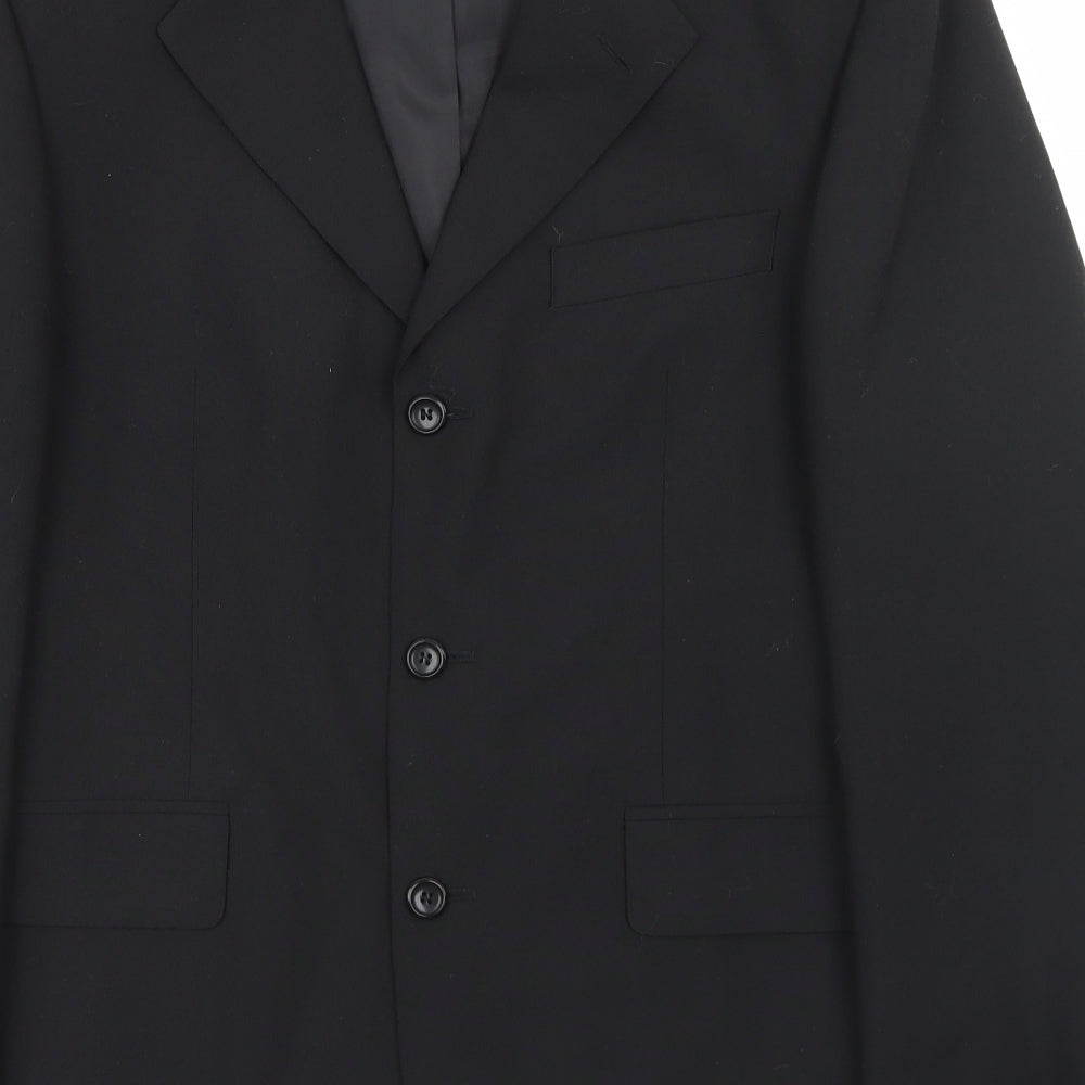 Burton Mens Black  Polyester Jacket Blazer Size 40