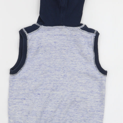 NEXT Boys Blue High Neck  100% Cotton Pullover Jumper Size 4-5 Years  Pullover
