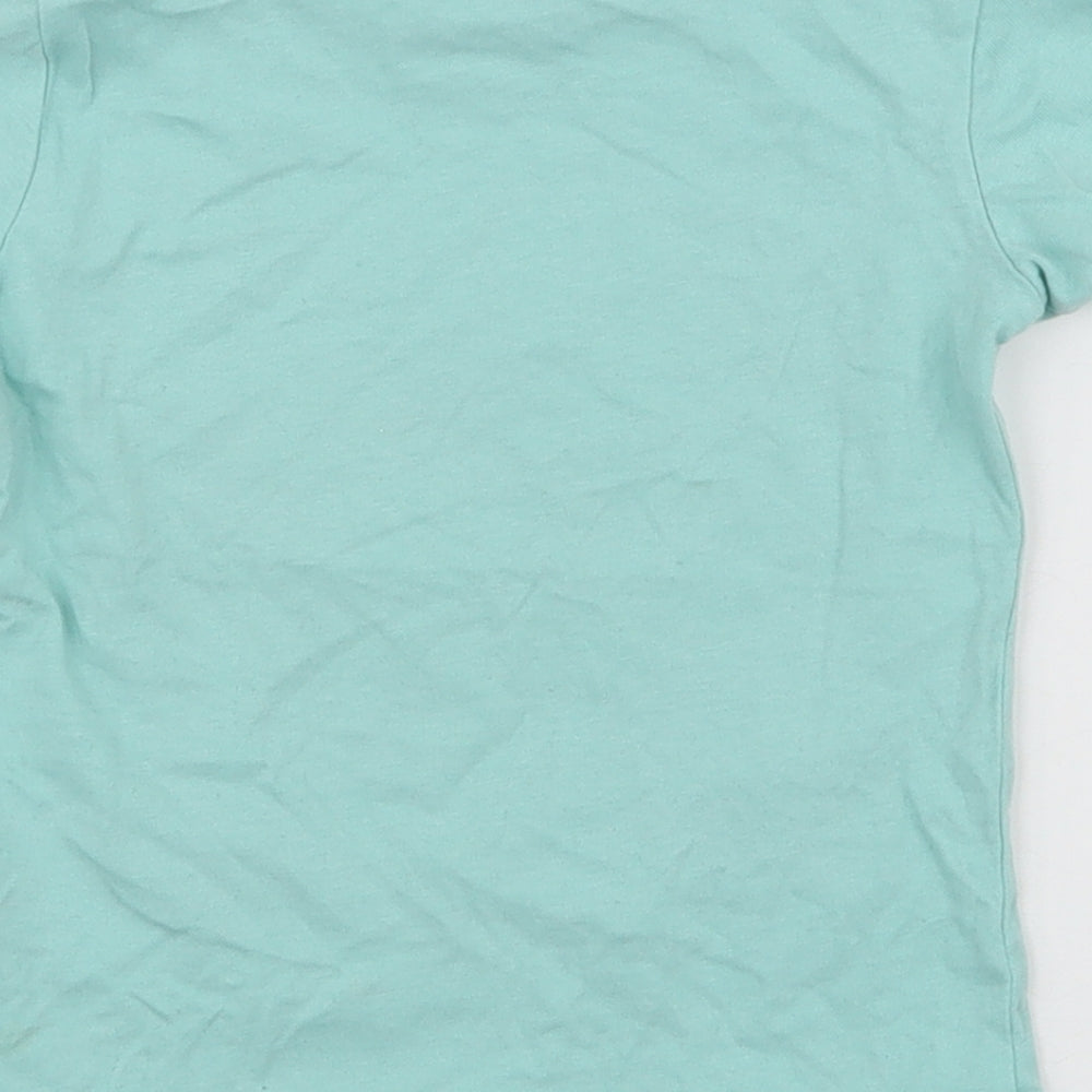 Pep & Co Girls Blue  100% Cotton Jersey T-Shirt Size 2-3 Years Round Neck Pullover - Rabbits