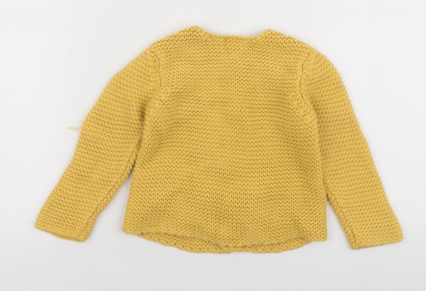 John Lewis  Baby Yellow  100% Cotton Cardigan Jumper Size 6-9 Months  Button