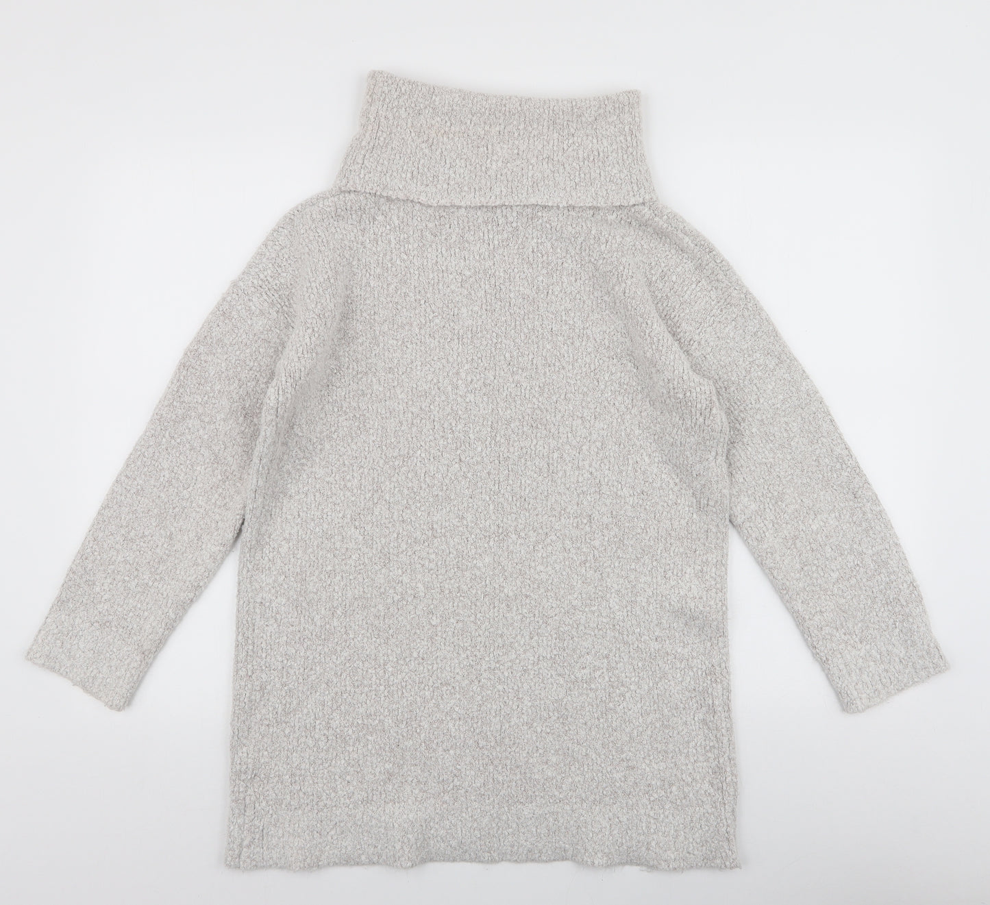 Peacocks Womens Beige Roll Neck  Acrylic Pullover Jumper Size S