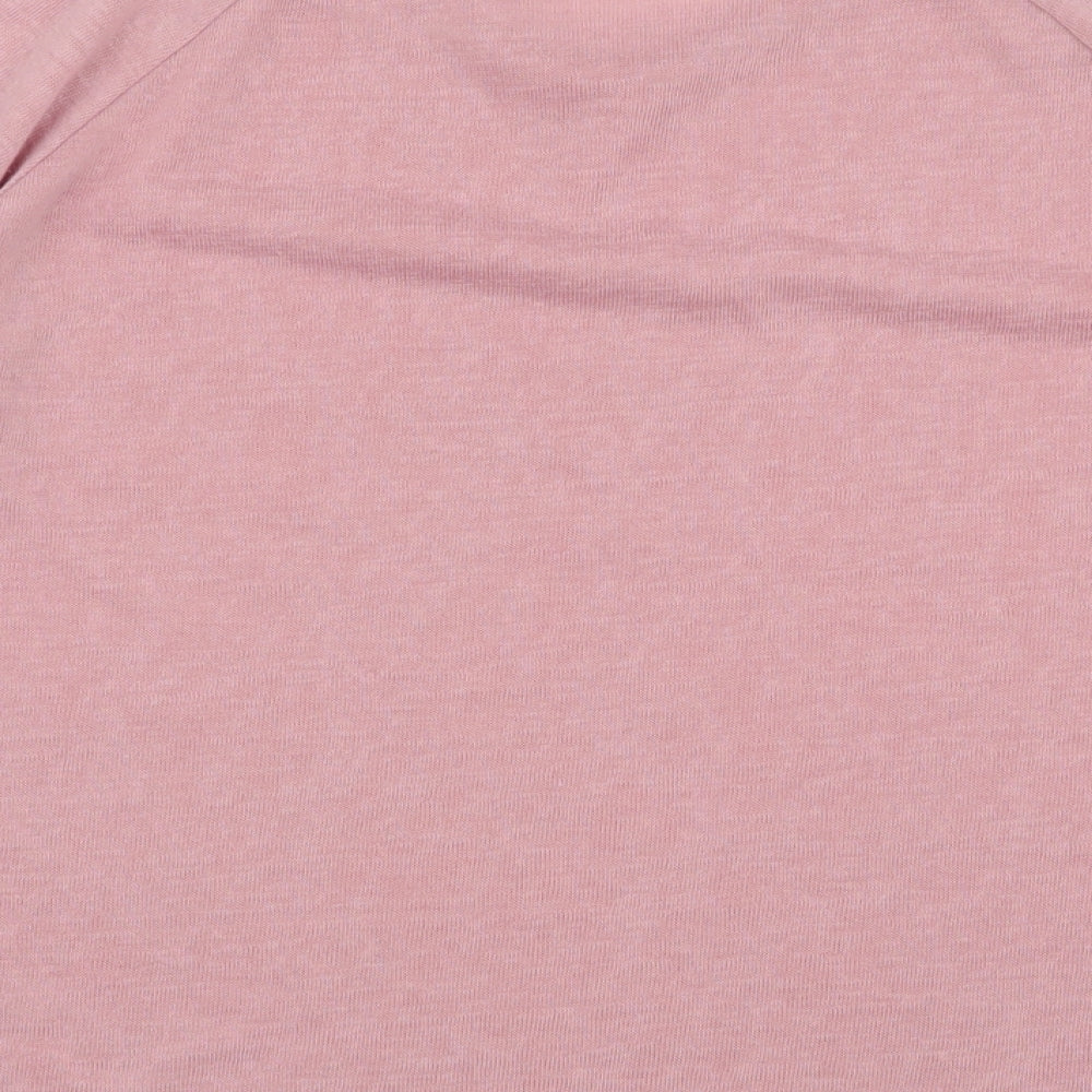 Dunnes Stores Womens Pink Round Neck  Polyester Pullover Jumper Size M
