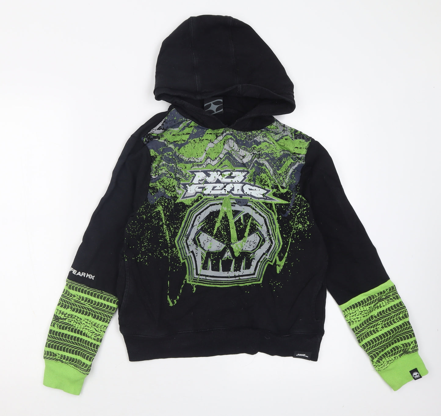 No Fear Boys Black  Cotton Pullover Hoodie Size 13 Years  Pullover