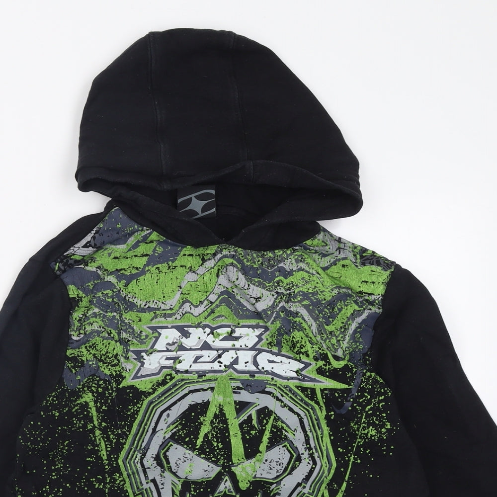 No Fear Boys Black  Cotton Pullover Hoodie Size 13 Years  Pullover