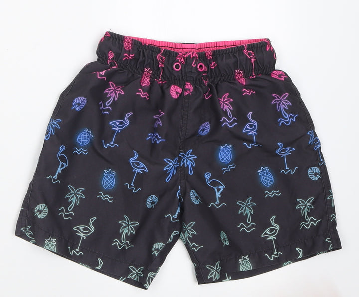 Primark Boys Black Geometric Polyester Sweat Shorts Size 8-9 Years  Regular