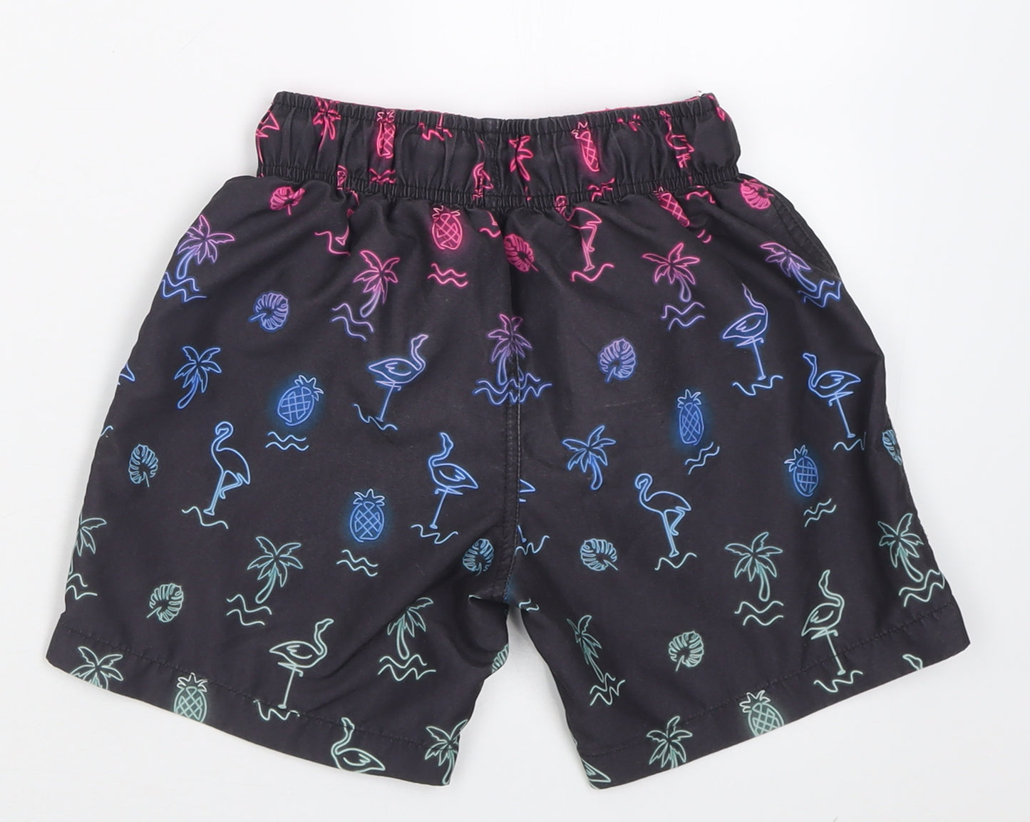 Primark Boys Black Geometric Polyester Sweat Shorts Size 8-9 Years  Regular