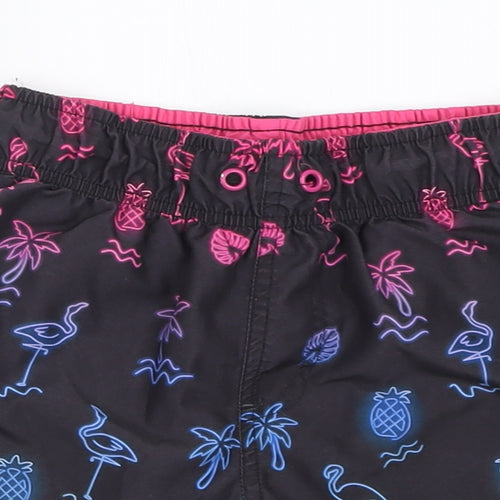 Primark Boys Black Geometric Polyester Sweat Shorts Size 8-9 Years  Regular
