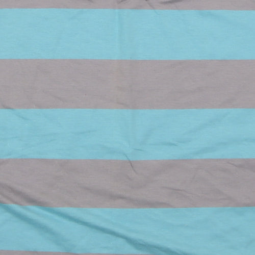 Zara Boys Blue Striped Cotton Basic T-Shirt Size 8 Years Crew Neck Pullover - lemonade band