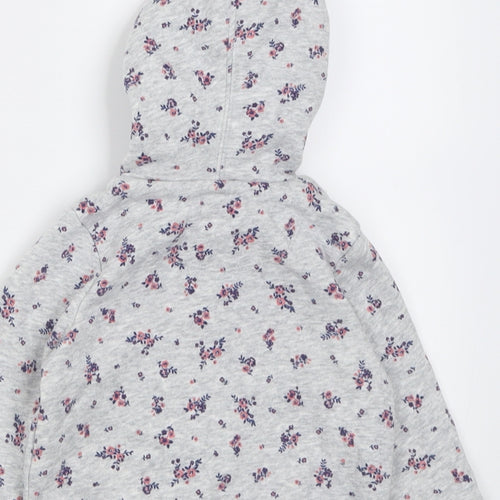 Gap Girls Grey Floral  Jacket  Size 6-9 Months   Zip