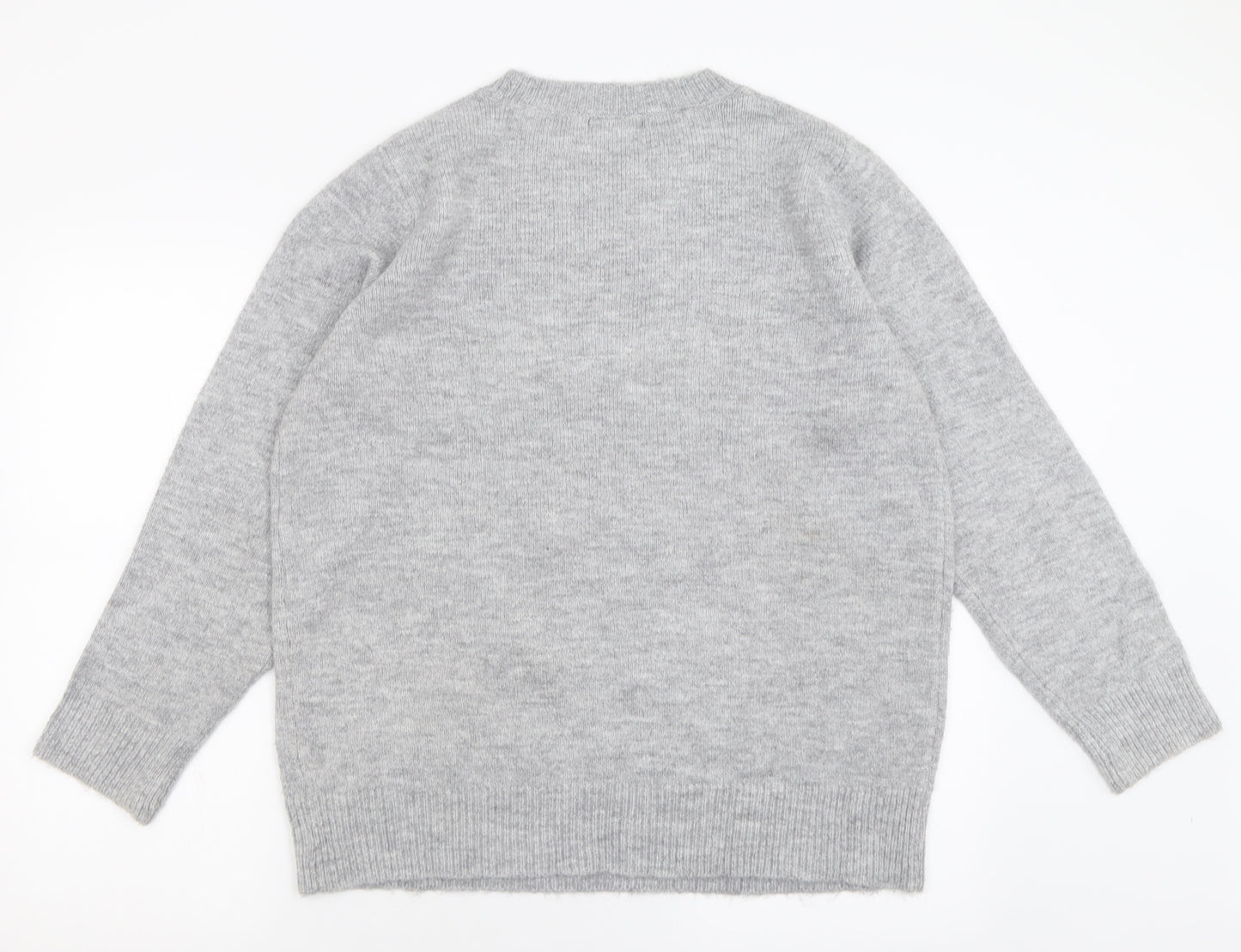 F&F Womens Grey Crew Neck  Acrylic Pullover Jumper Size 18   - chrismas jumper