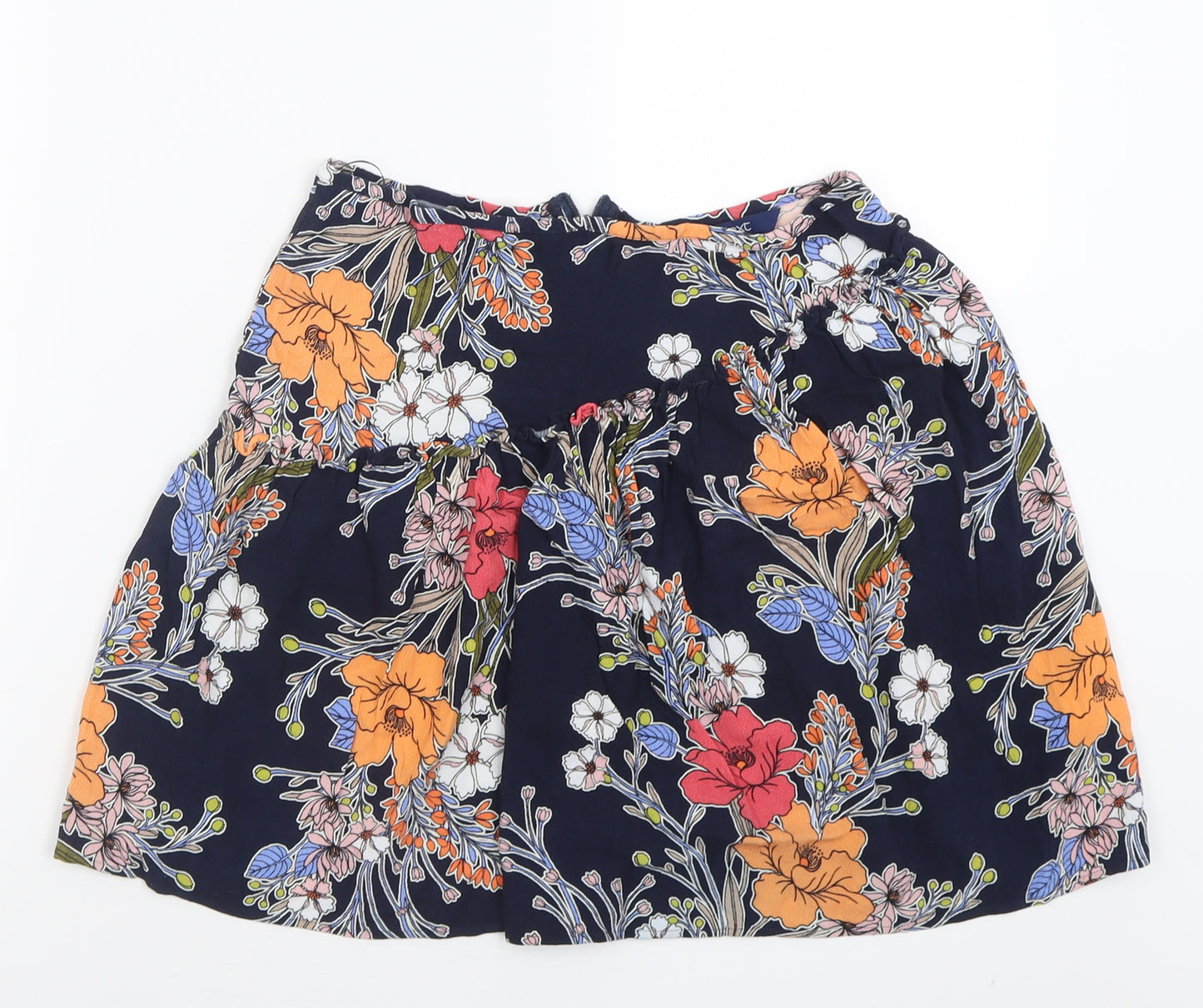 NEXT Womens Multicoloured Floral Viscose A-Line Skirt Size 10   Zip