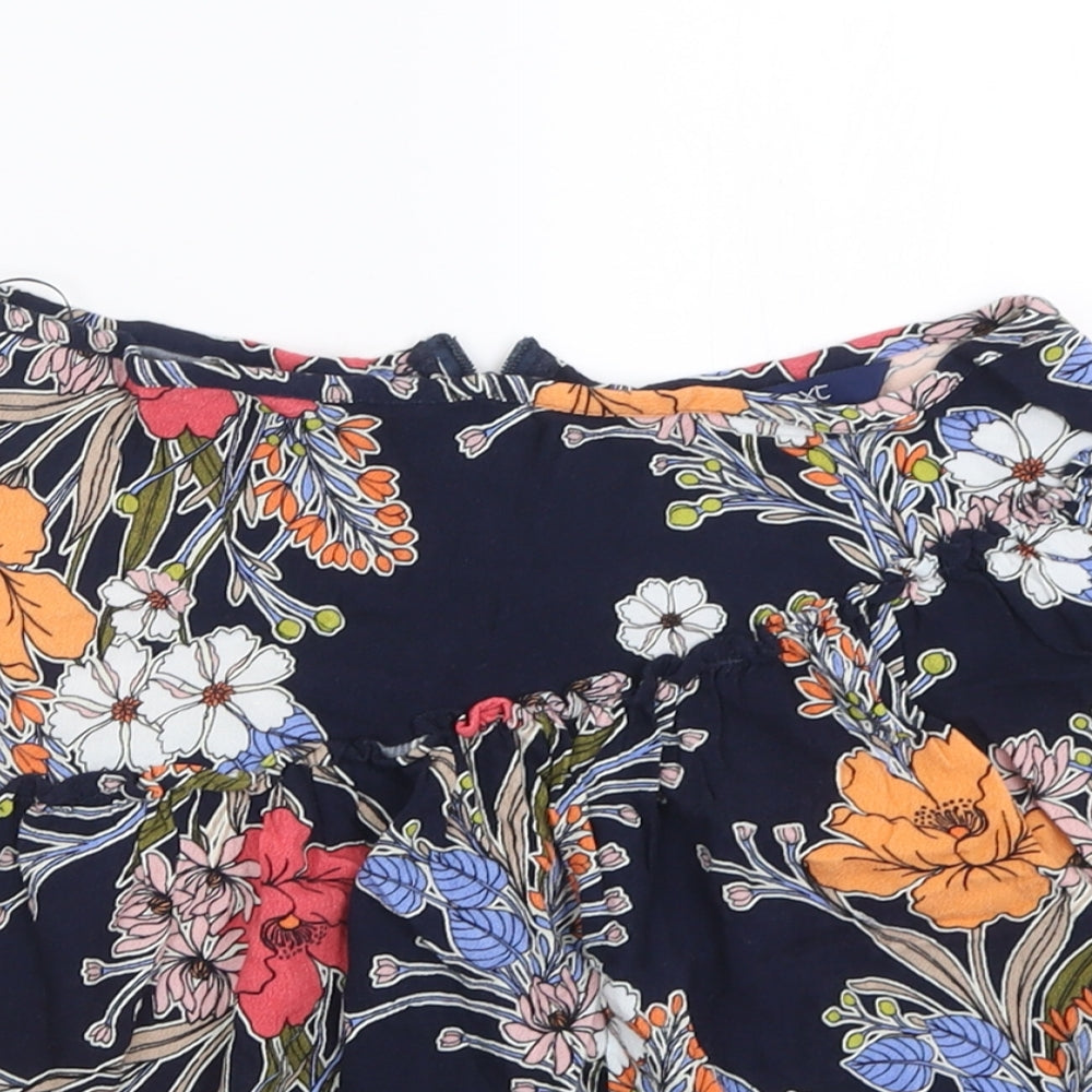 NEXT Womens Multicoloured Floral Viscose A-Line Skirt Size 10   Zip