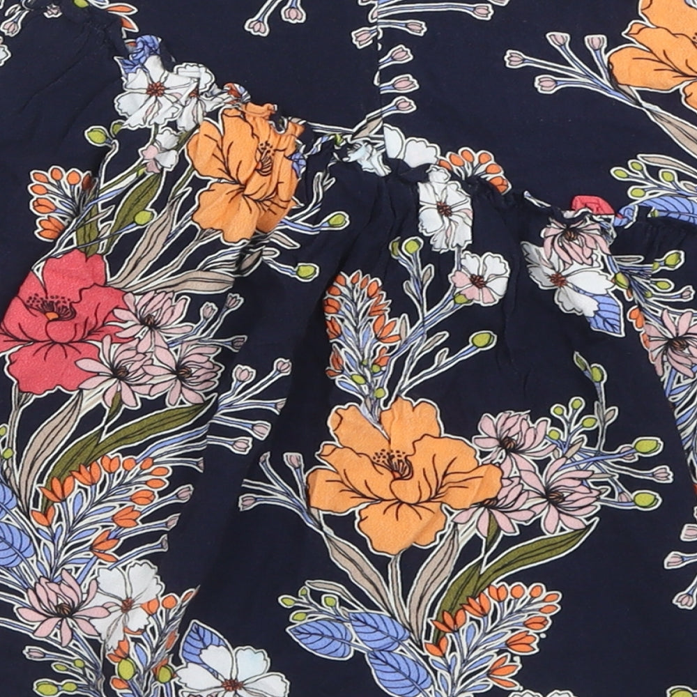 NEXT Womens Multicoloured Floral Viscose A-Line Skirt Size 10   Zip
