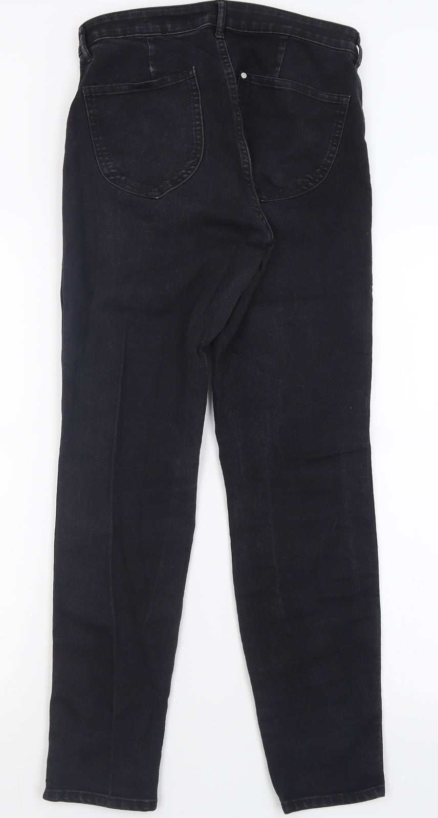 H&M Womens Black  Cotton Skinny Jeans Size 28 L28 in Regular Button