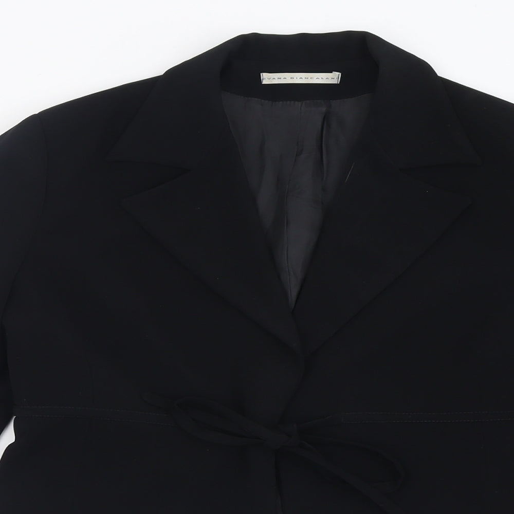 IVANA BIANCA Womens Black   Jacket Blazer Size 14  Button