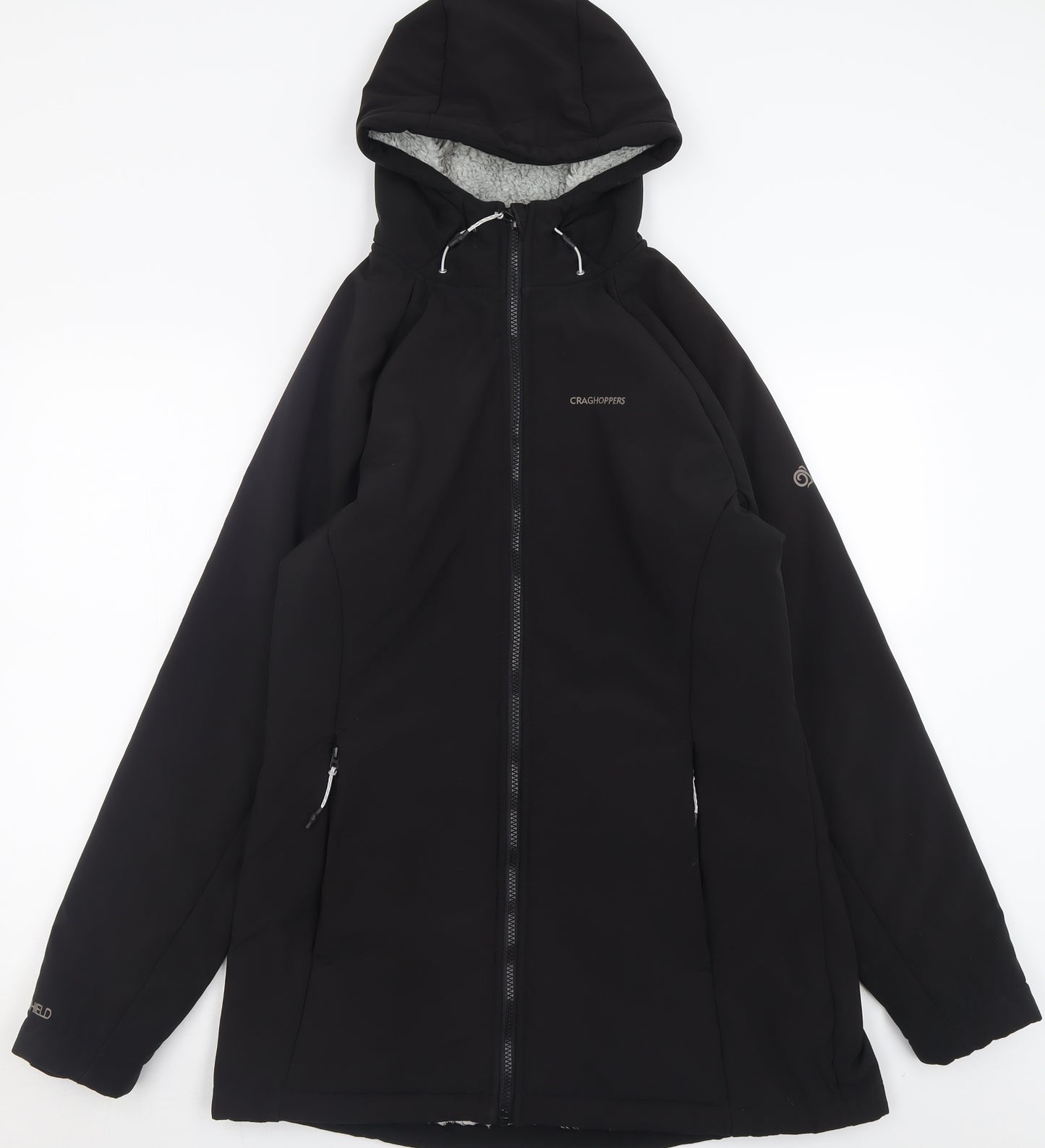 Craghoppers Womens Black   Quilted Coat Size 14  Zip