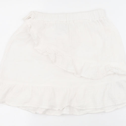 Primark Girls White  Cotton A-Line Skirt Size 11-12 Years  Regular