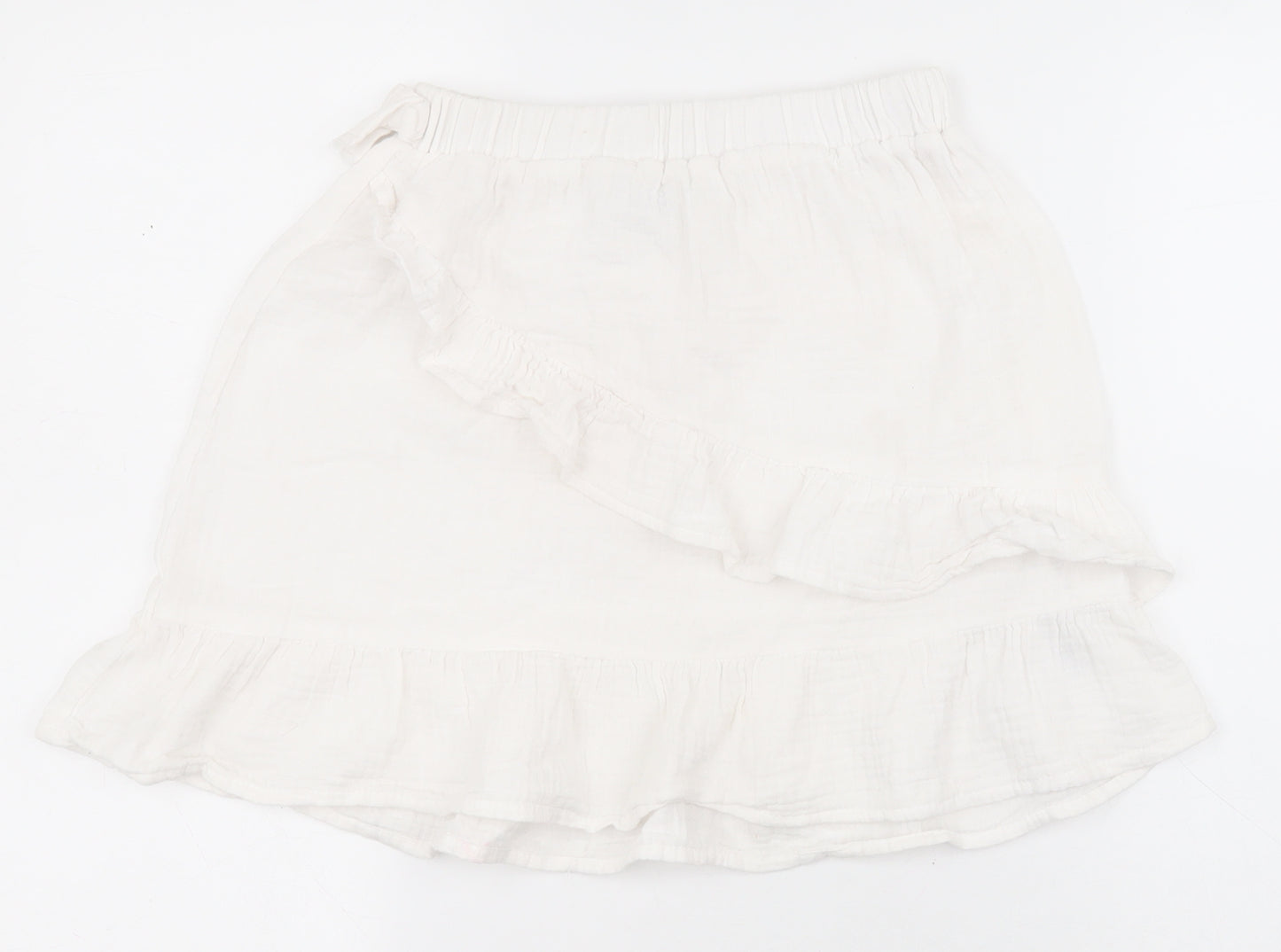 Primark Girls White  Cotton A-Line Skirt Size 11-12 Years  Regular