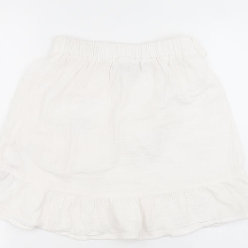 Primark Girls White  Cotton A-Line Skirt Size 11-12 Years  Regular