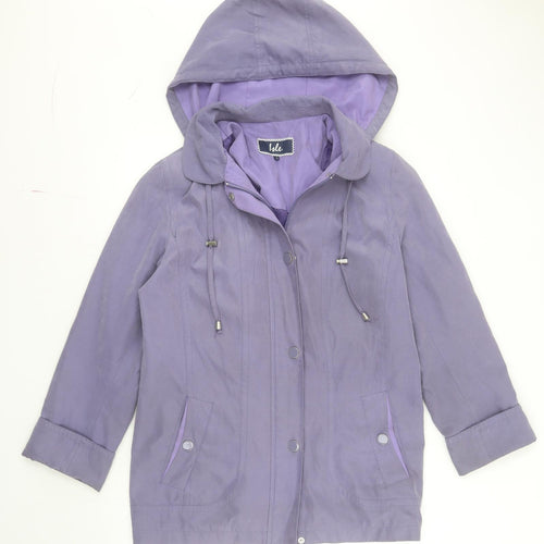 Isle Womens Purple   Anorak Coat Size 12  Zip