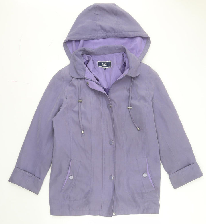 Isle Womens Purple   Anorak Coat Size 12  Zip