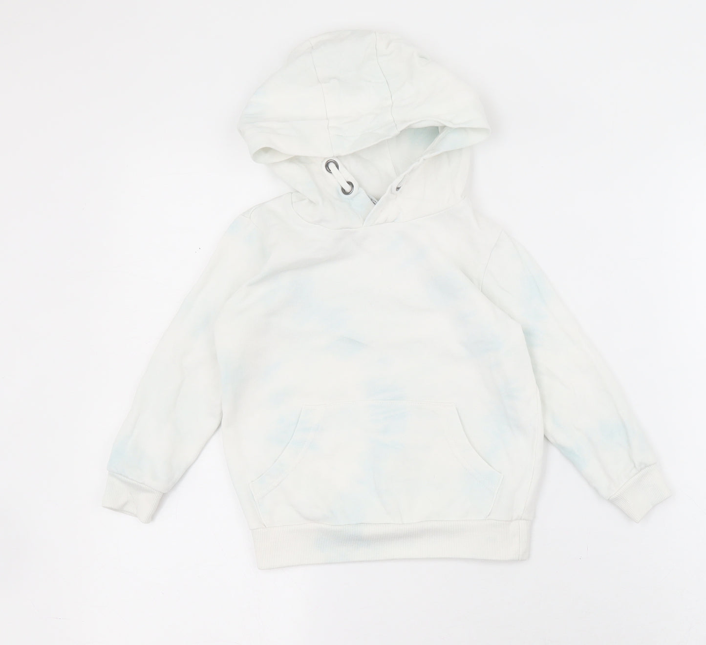 TU Girls White  Cotton Pullover Hoodie Size 3 Years   - Tie-dye