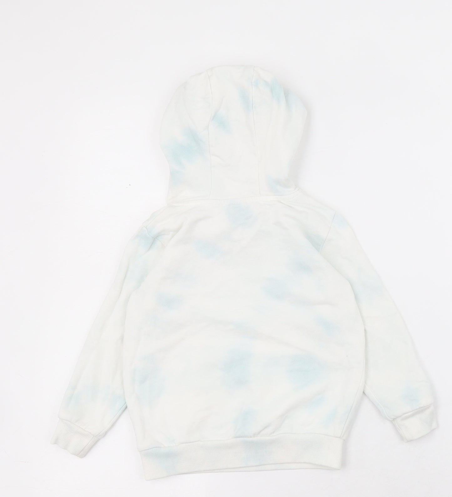 TU Girls White  Cotton Pullover Hoodie Size 3 Years   - Tie-dye