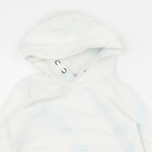 TU Girls White  Cotton Pullover Hoodie Size 3 Years   - Tie-dye