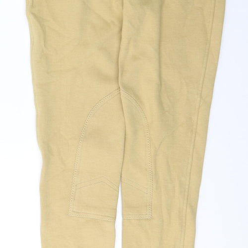 Goldstar Womens Yellow  Cotton Trousers  Size 14 L30 in Regular Button
