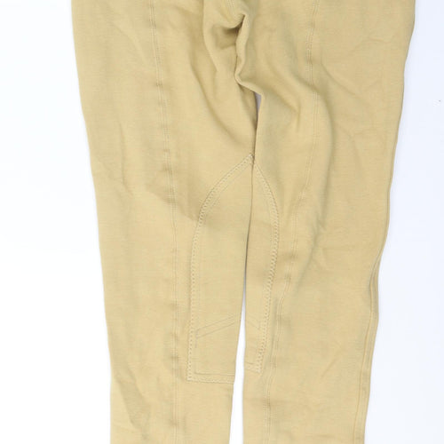 Goldstar Womens Yellow  Cotton Trousers  Size 14 L30 in Regular Button