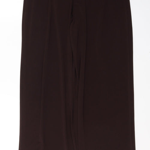 Preworn Womens Black  Polyester Trousers  Size M L31 in Regular Tie
