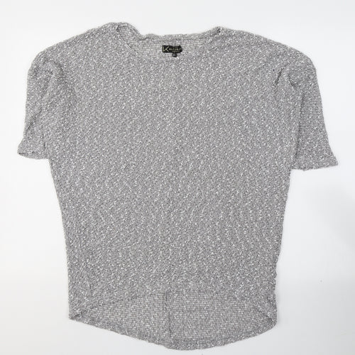 New Look Womens Grey Round Neck  Polyester Pullover Jumper Size 10
