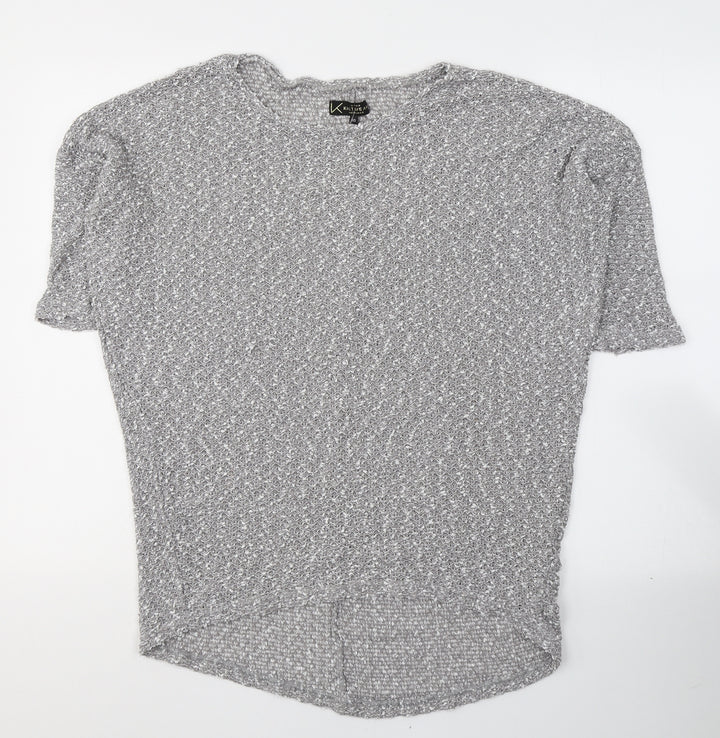 New Look Womens Grey Round Neck  Polyester Pullover Jumper Size 10