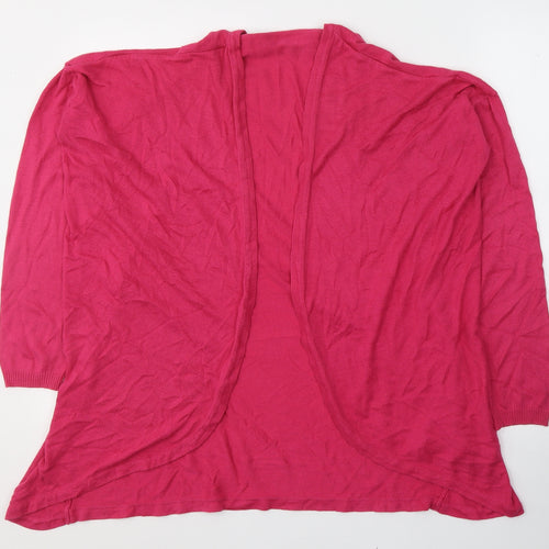 AJC Womens Pink V-Neck  Cotton Cardigan Jumper Size 10