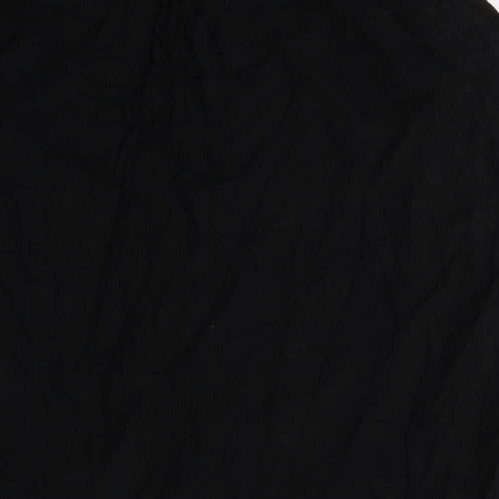 H&M Womens Black  Cotton Shirt Dress  Size XL  Collared Pullover