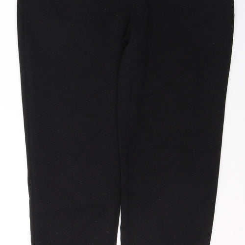 TU Womens Black  Polyester Trousers  Size 14 L28 in Regular Buckle