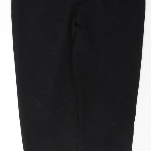 TU Womens Black  Polyester Trousers  Size 14 L28 in Regular Buckle