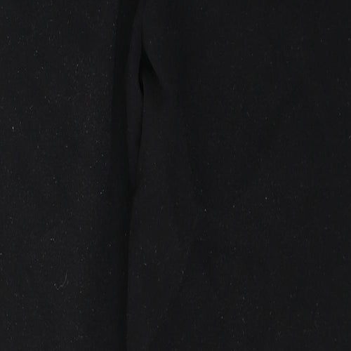 TU Womens Black  Polyester Trousers  Size 14 L28 in Regular Buckle