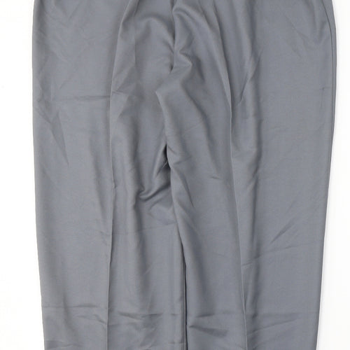 Amber Womens Grey  Polyester Trousers  Size 16 L27 in Regular