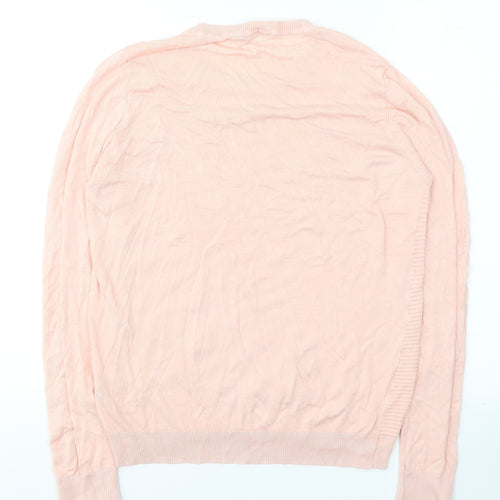 Select Womens Pink  Viscose Jersey Blouse Size M Round Neck